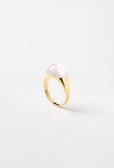 [一点もの] Morganite Mini Rock Ring / Round / Yellow