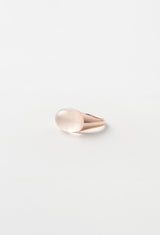 Rose Quartz Mini Rock Ring / Round / Pink / Pink