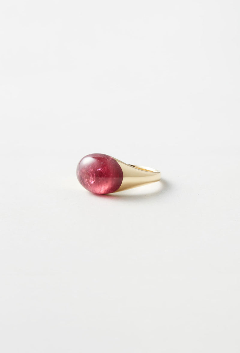 [一点もの] Pink Tourmaline Mini Rock Ring / Round