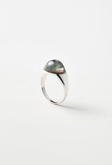 [一点もの] Garden Quartz Mini Rock Ring / Round / Silver