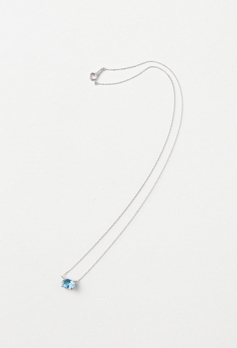 [一点もの] Aquamarine Faceted Necklace