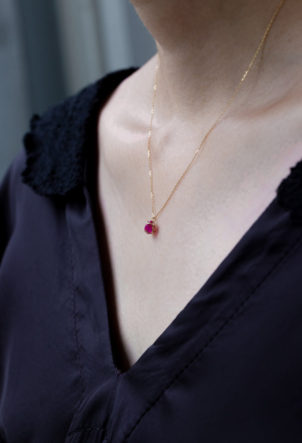 [一点もの] Myanmar Ruby Necklace