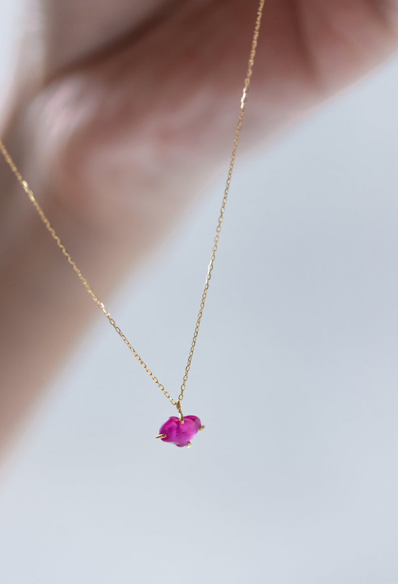 [一点もの] Myanmar Ruby Necklace
