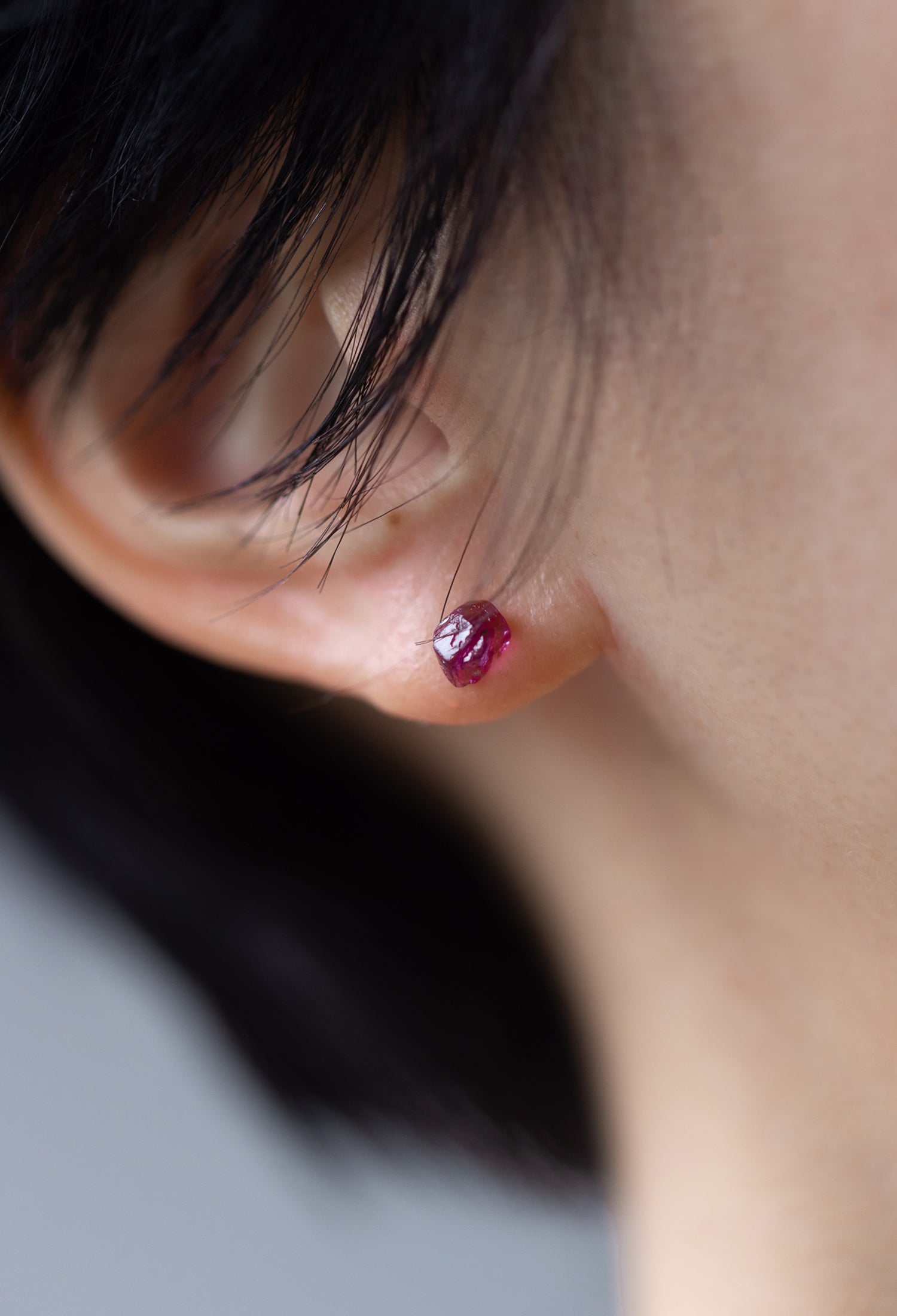 ピアス Ruby Lab ルビー・6mm一粒 ピアス （Lab Ruby Pierce)【即納】 – オール