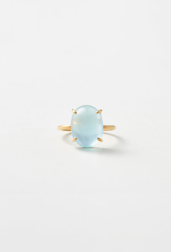 [一点もの] Aquamarine Cabochon Gem Ring