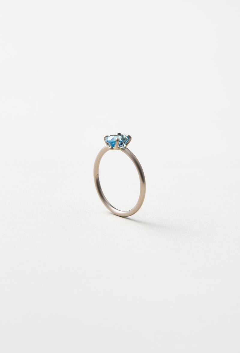 [一点もの] Aquamarine Faceted Gem Ring