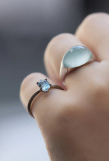 [一点もの] Aquamarine Faceted Gem Ring