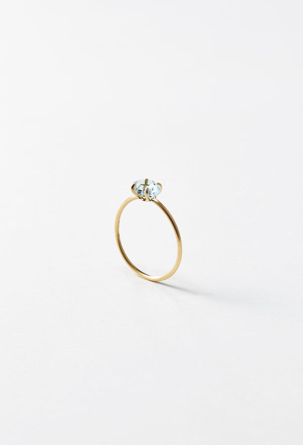 [一点もの] Aquamarine Faceted Gem Ring