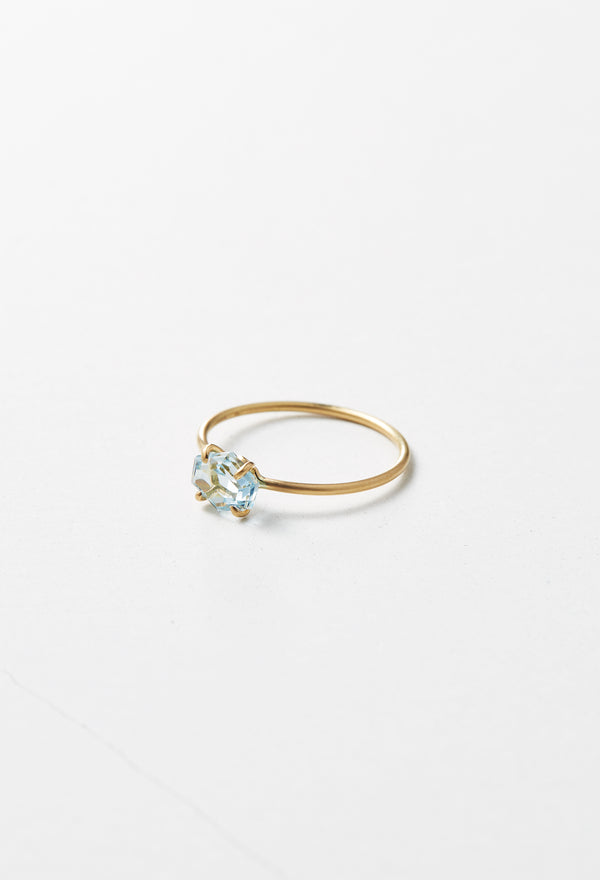 [一点もの] Aquamarine Faceted Gem Ring