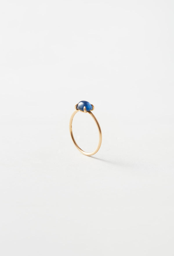 Sapphire Cabochon Gem Ring / Pinky