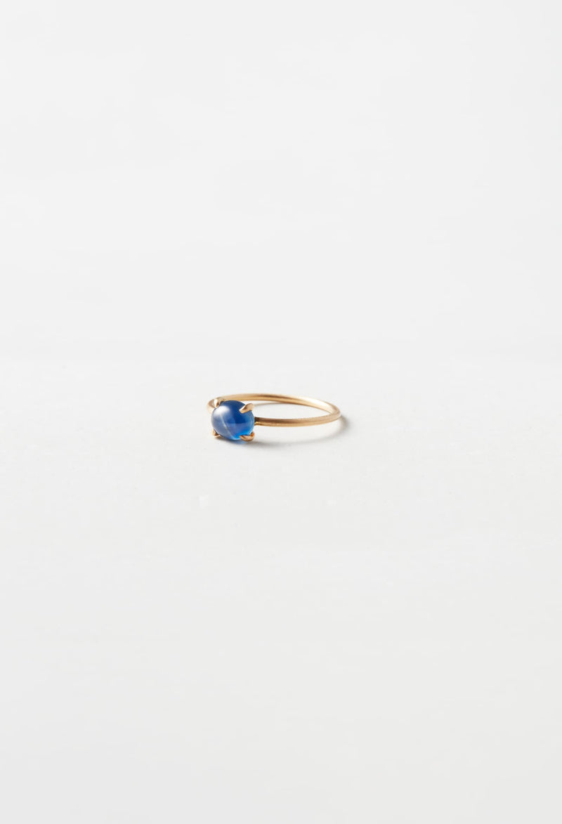 Sapphire Cabochon Gem Ring / Pinky