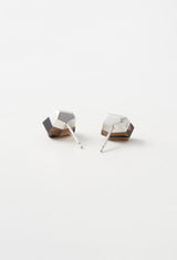 Smoky Quartz Rock Pierced Earrings Crystal (Pair)