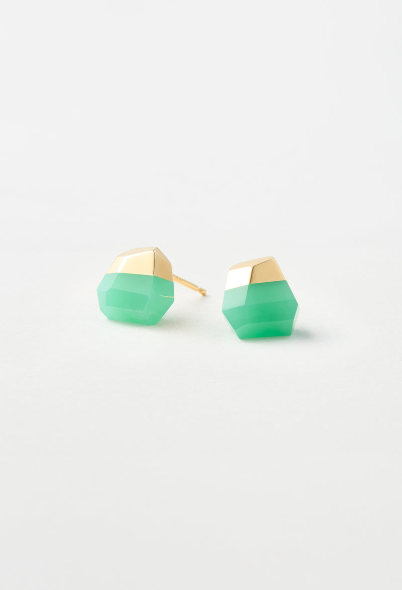 Chrysoprase Rock Pierce / Crystal