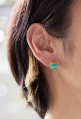 Chrysoprase Rock Pierce / Crystal