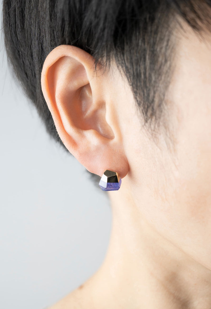【一点もの】Tanzanite Rock Pierced Earrings Crystal (Pair)