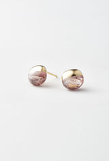 【一点もの】Tourmaline Rock Pierced Earrings / Horizontal Round (Pair)