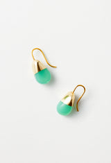 Chrysoprase Rock Pierce / Vertical Round Hook