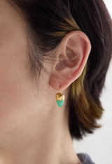 Chrysoprase Rock Pierce / Vertical Round Hook