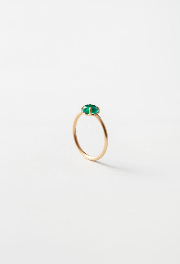 [一点もの] Emerald Cabochon Gem Ring