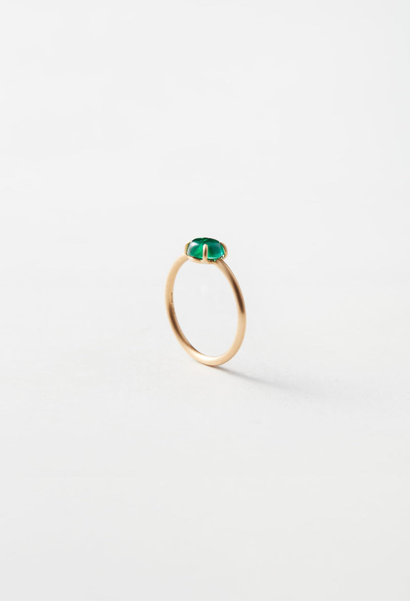 【一点もの】Emerald Cabochon Gem Ring