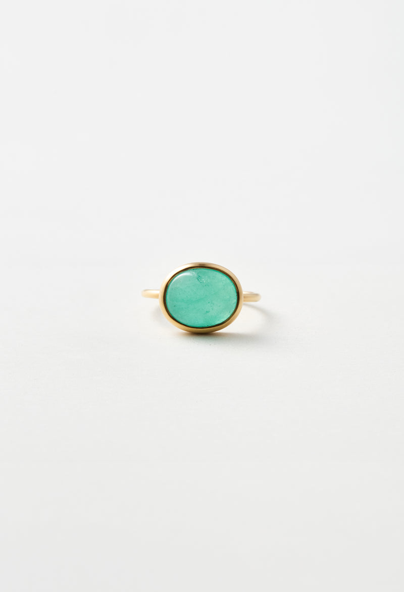 [一点もの] Emerald Cabochon Gem Ring