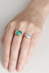 [一点もの] Emerald Cabochon Gem Ring