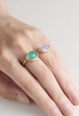 [一点もの] Emerald Cabochon Gem Ring