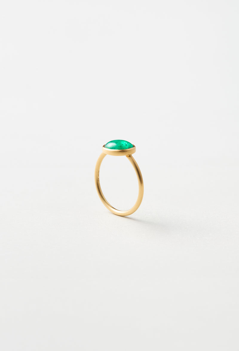 [一点もの] Emerald Cabochon Gem Ring