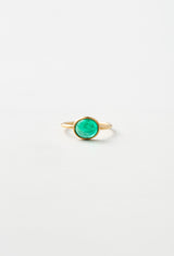 [一点もの] Emerald Cabochon Gem Ring