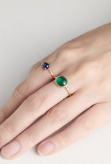 [一点もの] Emerald Cabochon Gem Ring