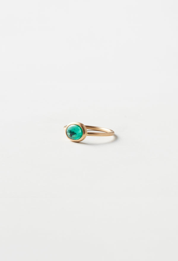 [一点もの] Emerald Cabochon Gem Ring