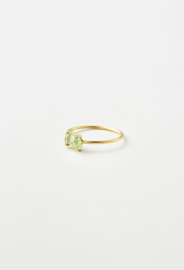 [一点もの] Green Grossular Garnet Gem Ring