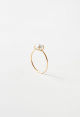 Gray South Sea Keshi Baby Pearl Gem Ring