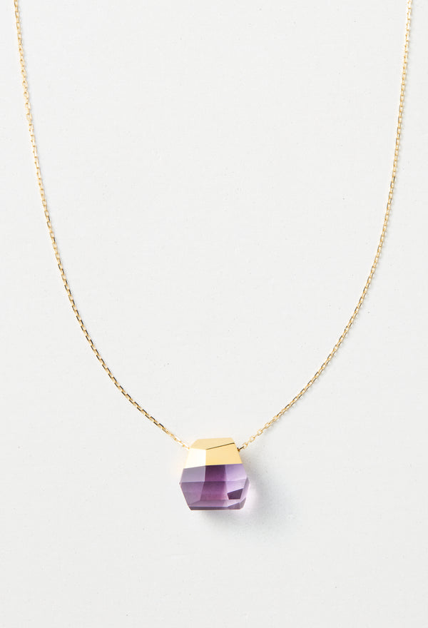 [一点もの] Amethyst Rock Necklace / Crystal / Yellow