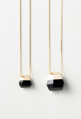 Onyx Rock Necklace / Crystal / Yellow