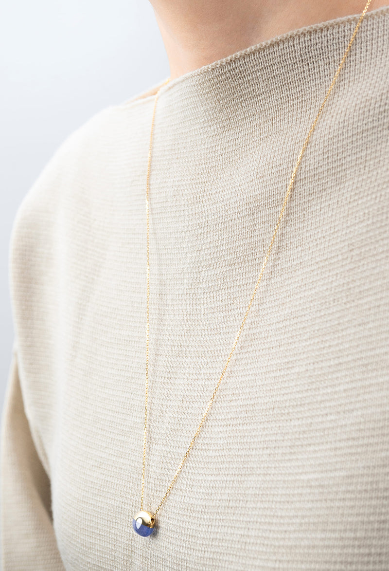 [一点もの] Tanzanite Rock Necklace / S / Horizontal Round