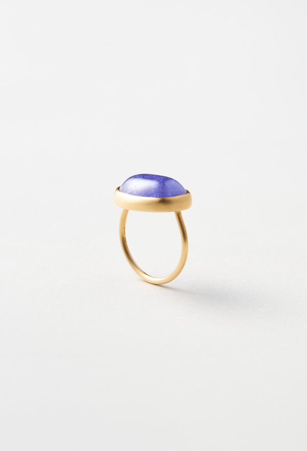 [一点もの] Tanzanite Cabochon Gem Ring