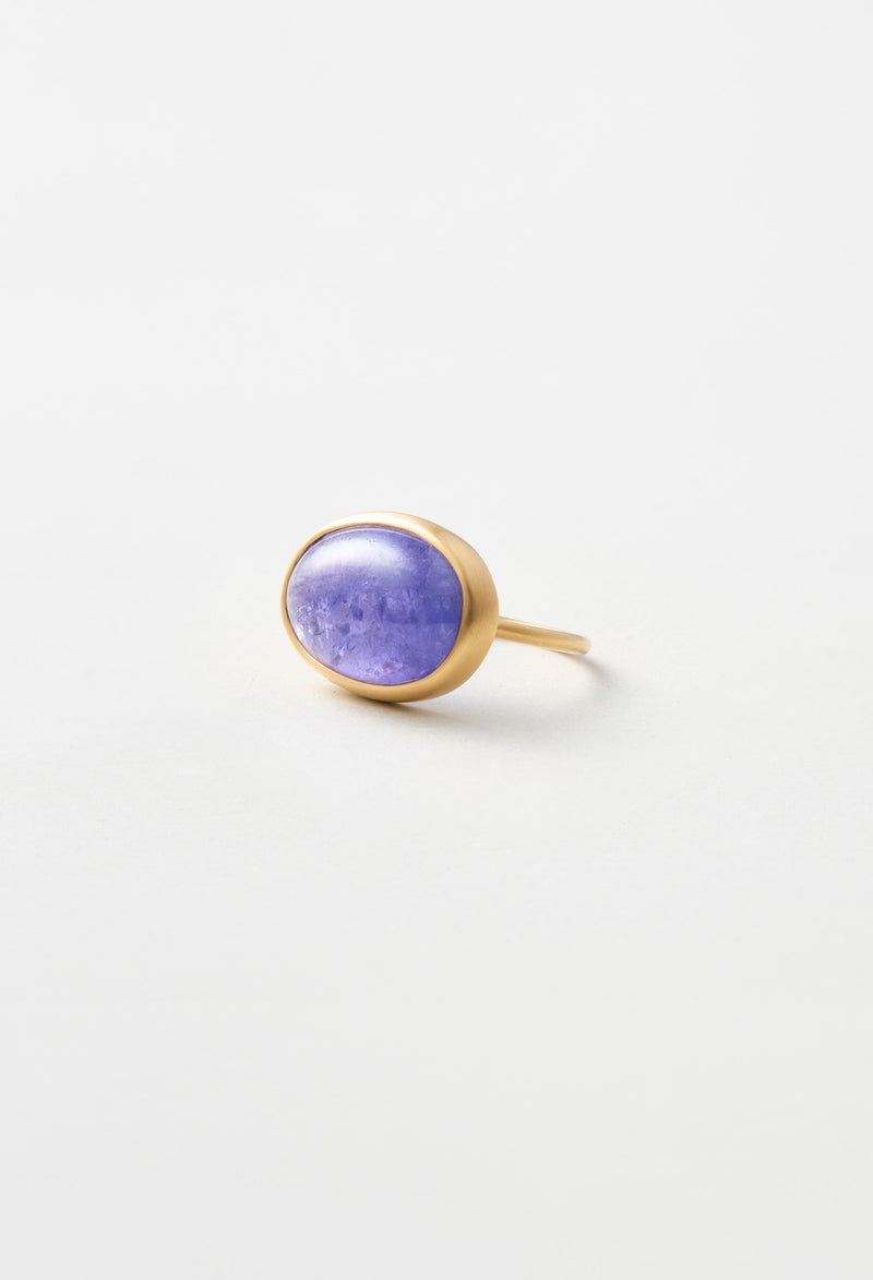 [一点もの] Tanzanite Cabochon Gem Ring