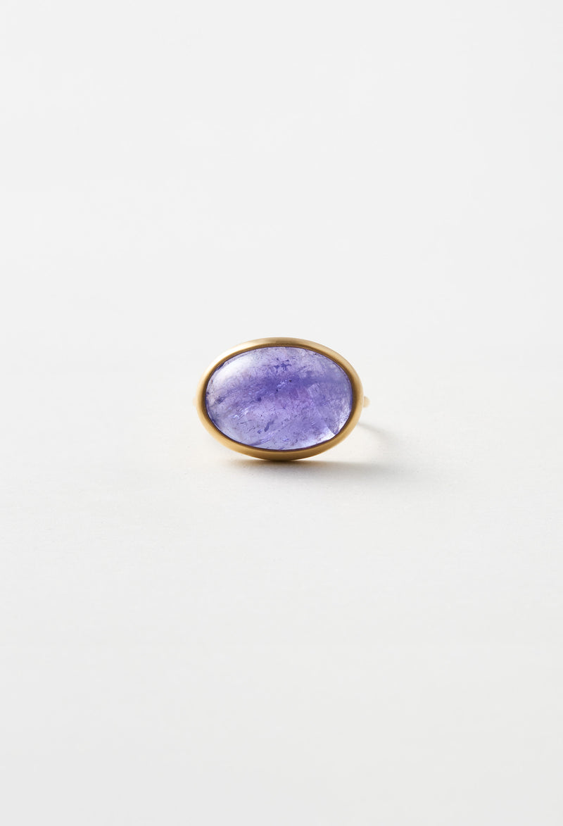 [一点もの] Tanzanite Cabochon Gem Ring