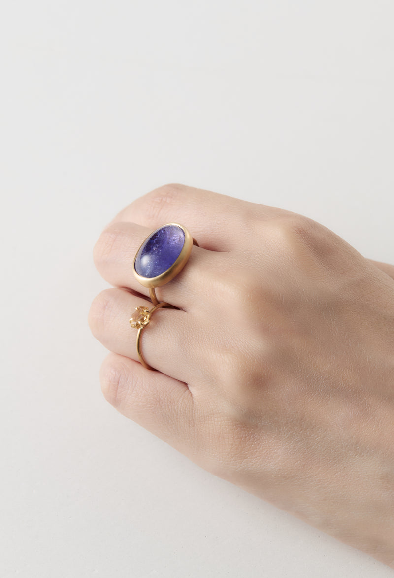 [一点もの] Tanzanite Cabochon Gem Ring