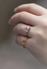 [一点もの] Amethyst Gem Ring / Double Waist