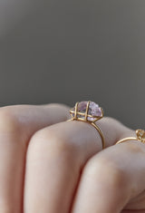 [一点もの] Amethyst Gem Ring / Double Waist