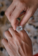 [一点もの] Aquamarine Rock Ring / Crystal
