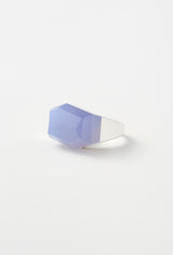 Blue Chalcedony Rock Ring / Crystal / Silver