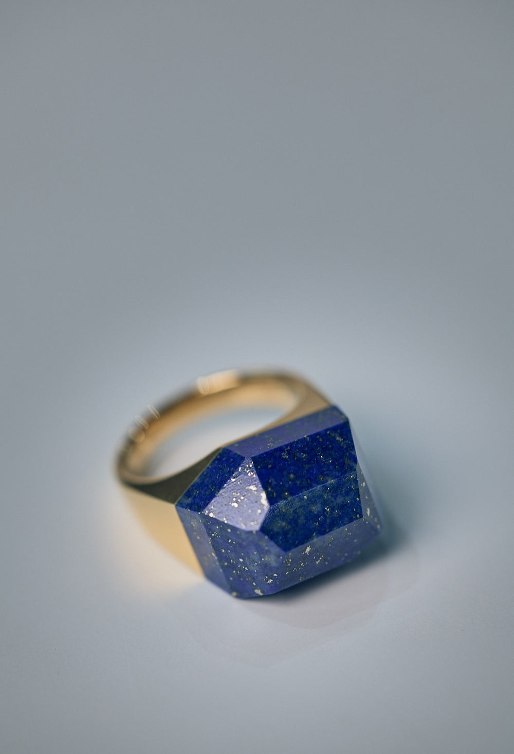 Lapis Lazuli Rock Ring / Crystal / Yellow – bororo