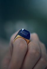 lapislazuliのページになります。 Lapis Lazuli Rock Ring / Round / Yellow – bororo