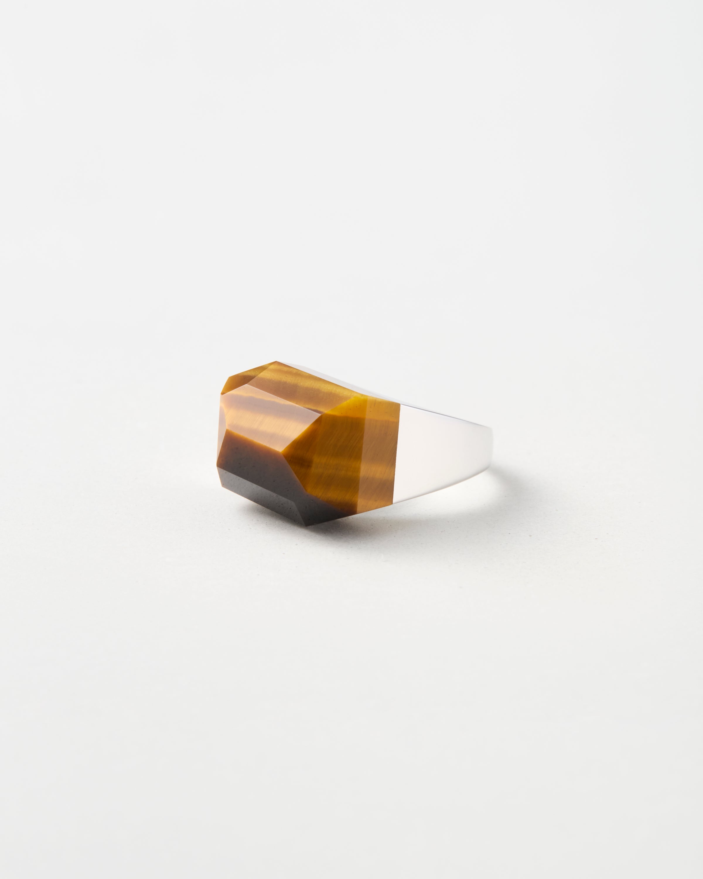Tiger's Eye Rock Ring / Round / Yellow