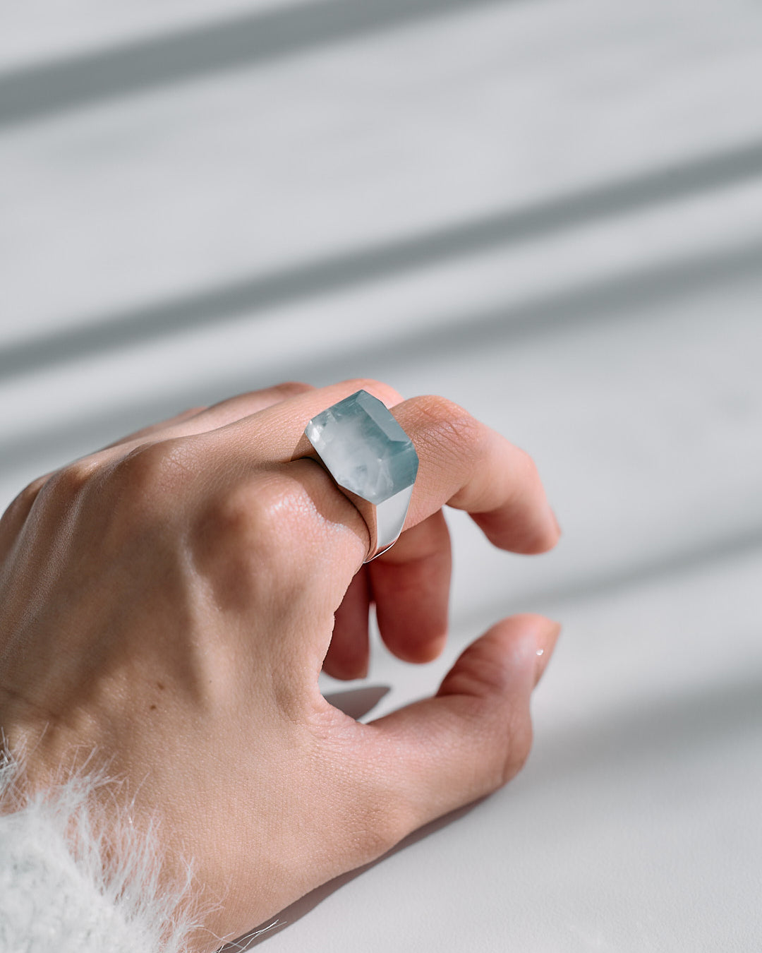 Bicolor Aquamarine Ring