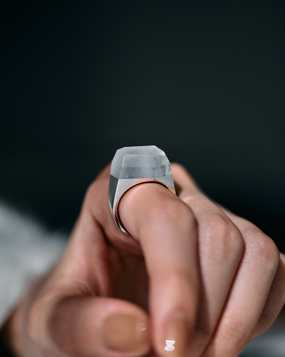 Bicolor Aquamarine Ring