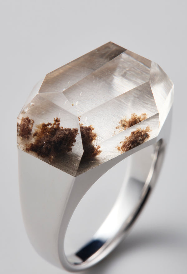 [一点もの] Garden Quartz Rock Ring / Crystal / Silver